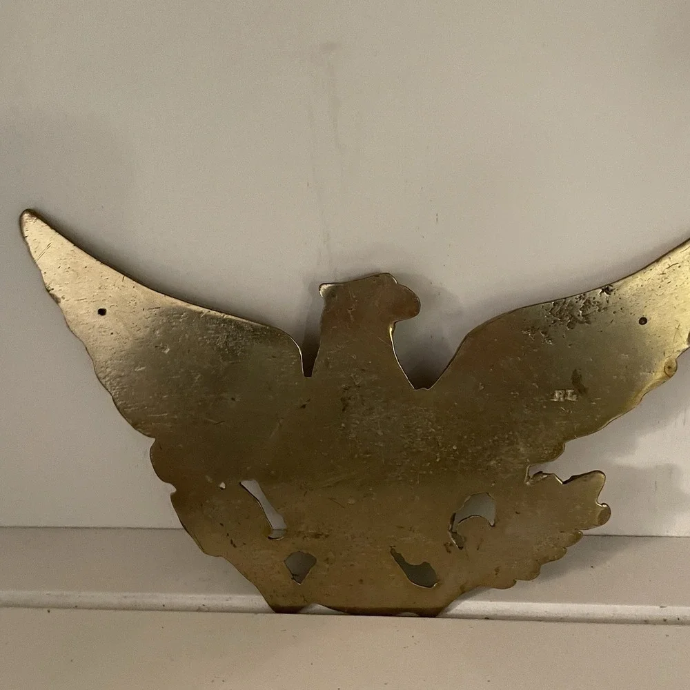 Vintage R.L. Liebmann Brass Eagle Plaque Insignia Shield 8